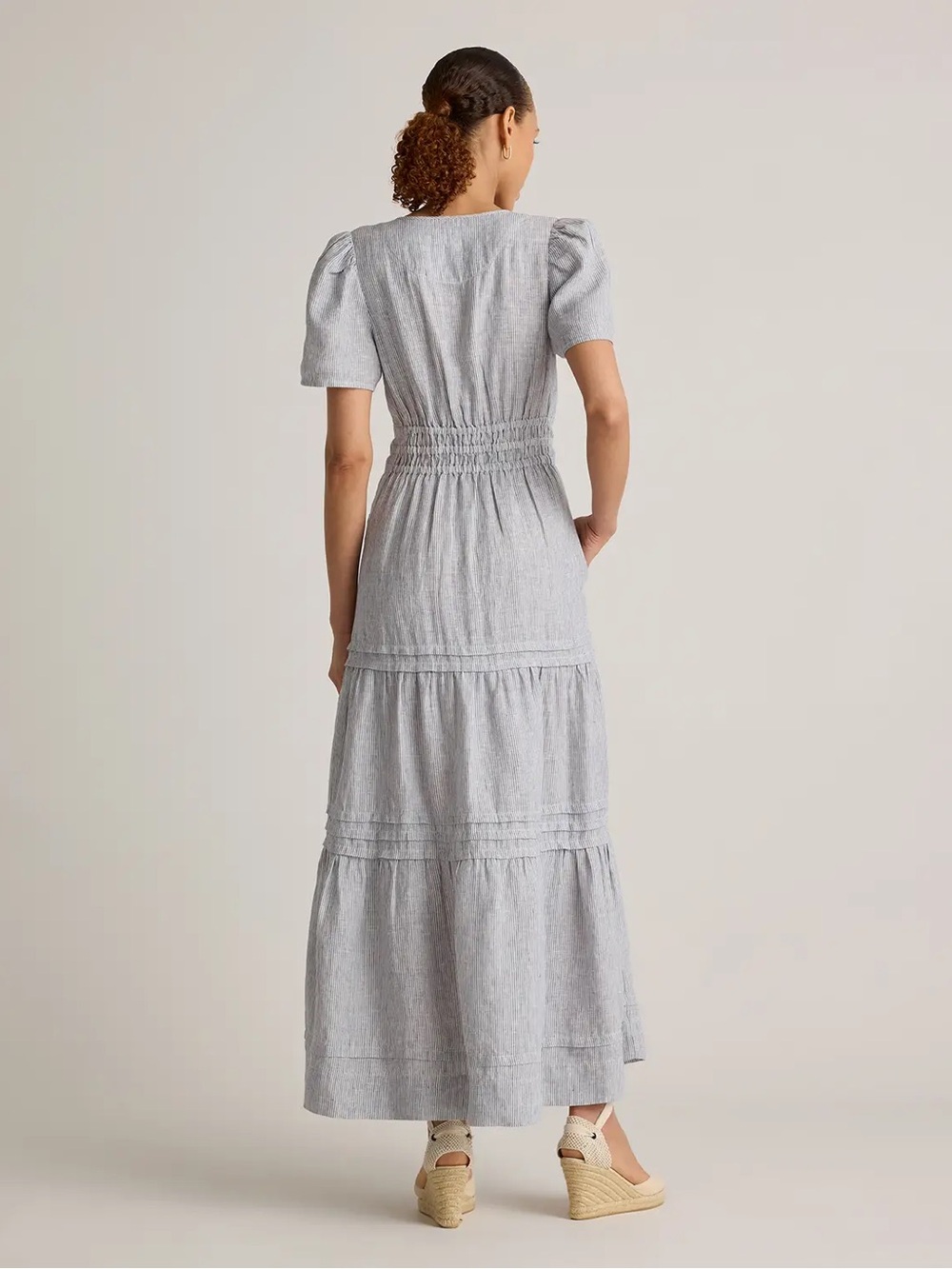 Quince 100% European Linen Tiered Maxi Dress SZ XL - Picture 6 of 6